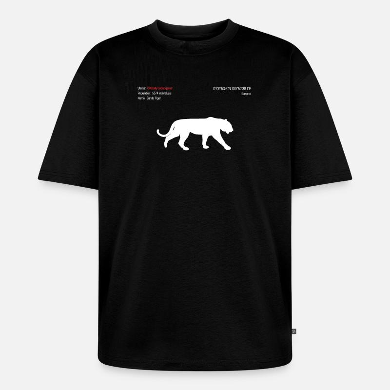 Tiger - Unisex Premium Oversized Bio T-Shirt - Schwarz