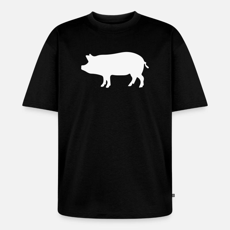 Cochon / 1c - T-shirt Premium bio oversize Unisexe - noir