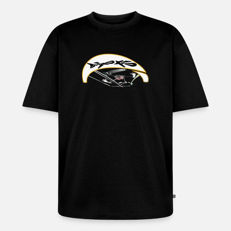 Aktiver Kiter mit dynamischer Flugbahn - Unisex Premium Oversized Bio T-Shirt - Schwarz
