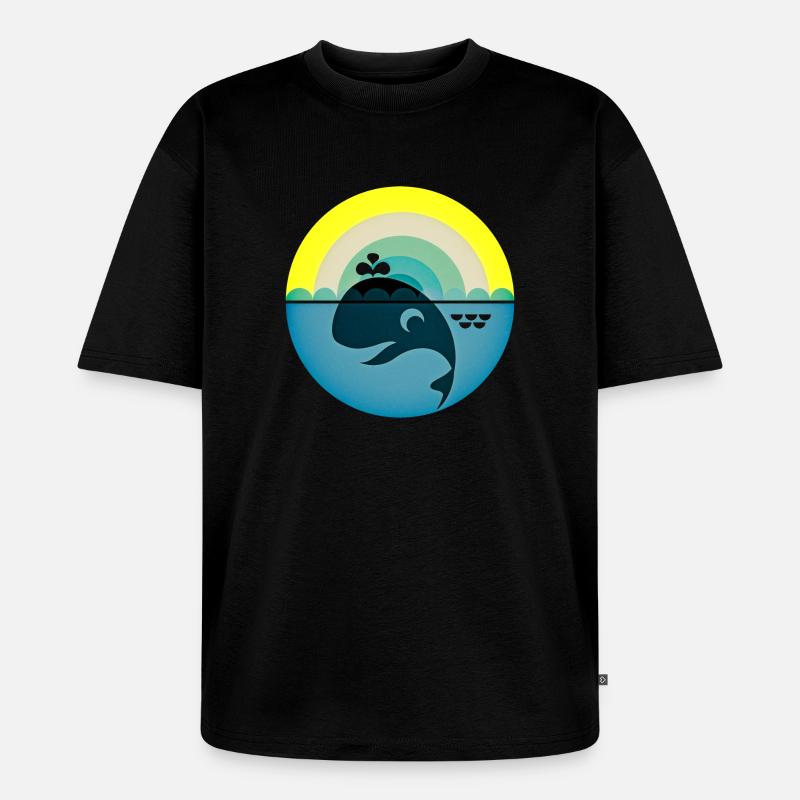 Wal - Unisex Premium Oversized Bio T-Shirt - Schwarz