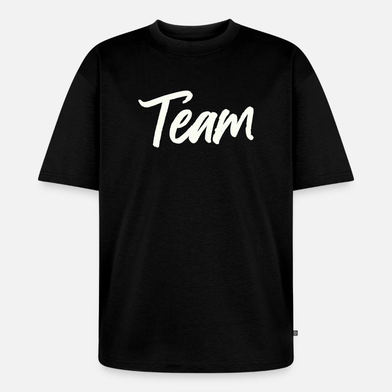 team- - Unisex Premium Oversized Bio T-Shirt - Schwarz