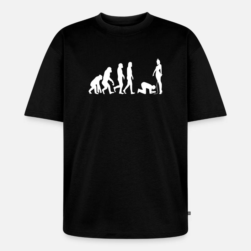 Evolution Mann - Unisex Premium Oversized Bio T-Shirt - Schwarz