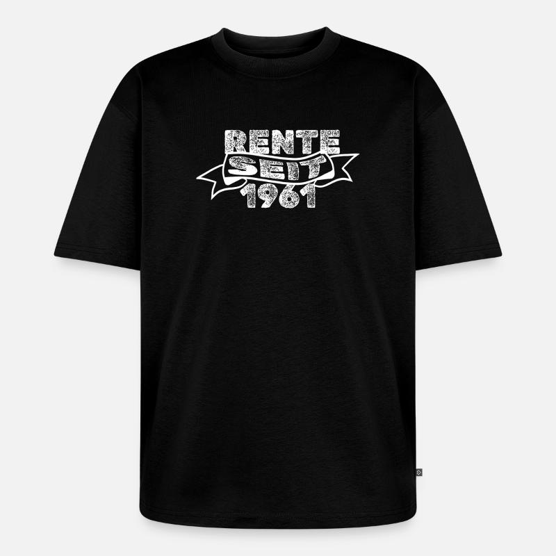 Rentner 1961 - Unisex Premium Oversized Bio T-Shirt - Schwarz