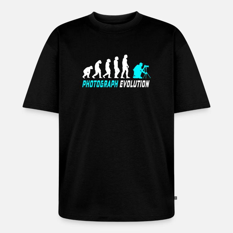 Fotograf Evolution - Unisex Premium Oversized Bio T-Shirt - Schwarz