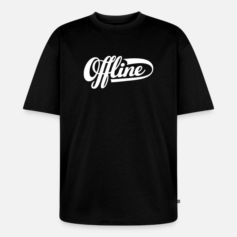 Offline Statement - Unisex Premium Oversized Bio T-Shirt - Schwarz