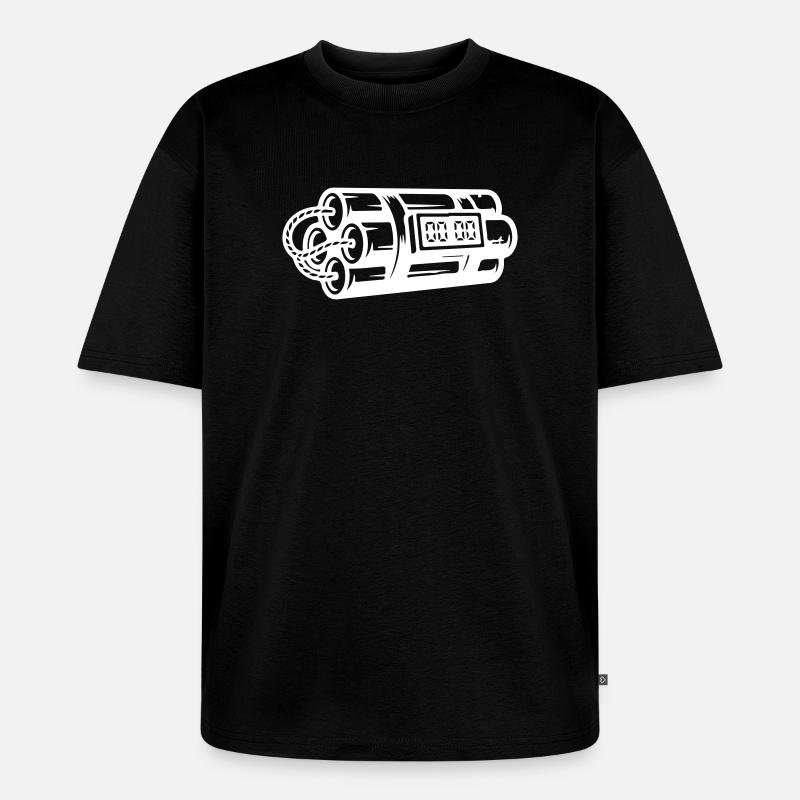 Bombe à retardement Dynamite explosive - T-shirt Premium bio oversize Unisexe - noir