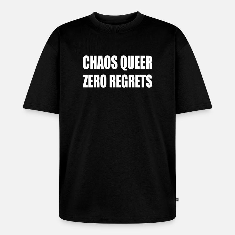 Chaos Queer Zero Reue - Unisex Premium Oversized Bio T-Shirt - Schwarz