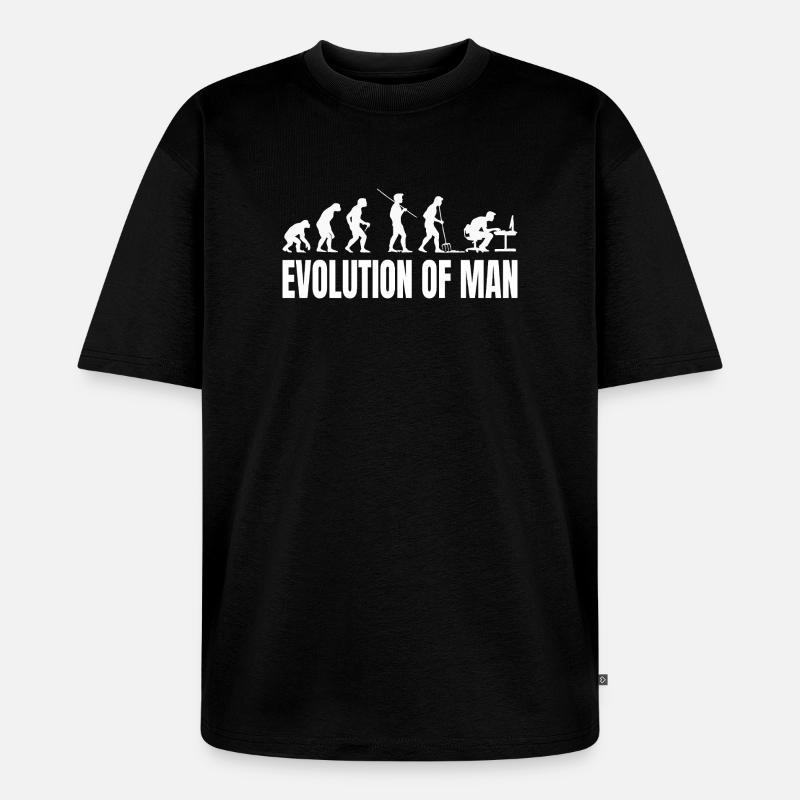 Evolution of Programmer IT Computer Coder - Unisex Premium Oversized Organic T-Shirt - black