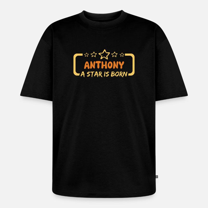 Anthony - Unisex Premium Oversized Bio T-Shirt - Schwarz