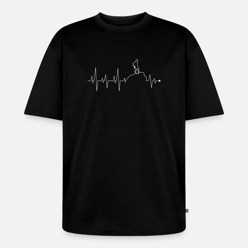 Cliffside Pulse Explorer - Unisex Premium Oversized Organic T-Shirt - black