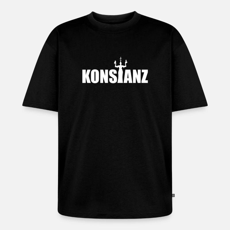 Konstanz Imperia Logo Design - Unisex Premium Oversized Bio T-Shirt - Schwarz