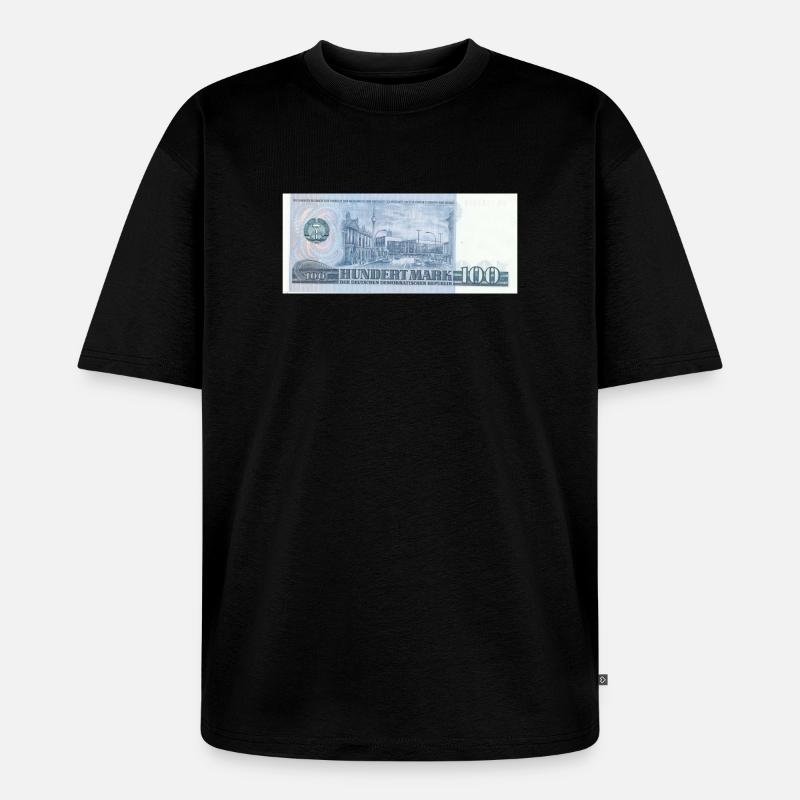 100 marks de la RDA - T-shirt Premium bio oversize Unisexe - noir