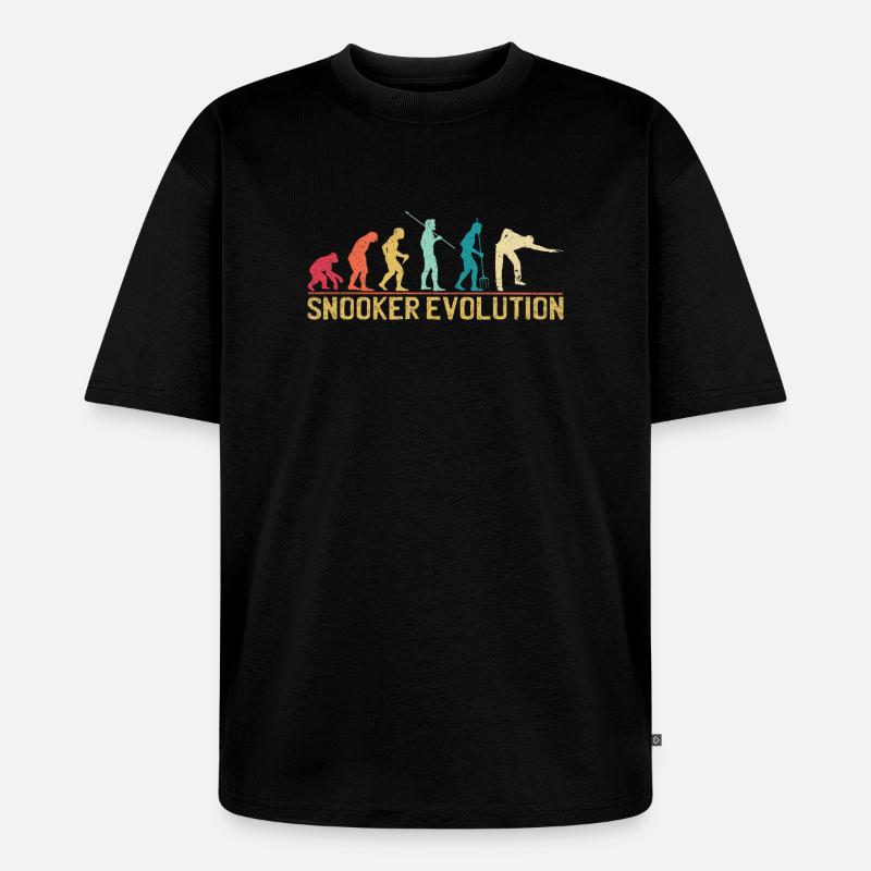 Snooker-Evolution-Silhouette-Design - Unisex Premium Oversized Bio T-Shirt - Schwarz