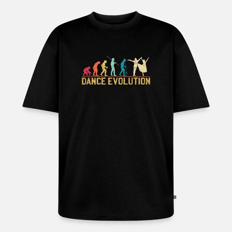 Dance Evolution Silhouette Design - Unisex Premium Oversized Organic T-Shirt - black