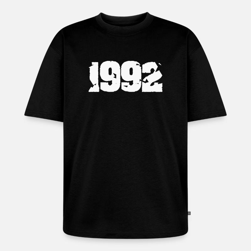 1992 Broken retro design - Unisex Premium Oversized Organic T-Shirt - black