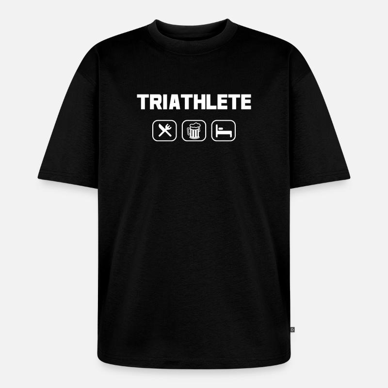Triathlet - Unisex Premium Oversized Bio T-Shirt - Schwarz
