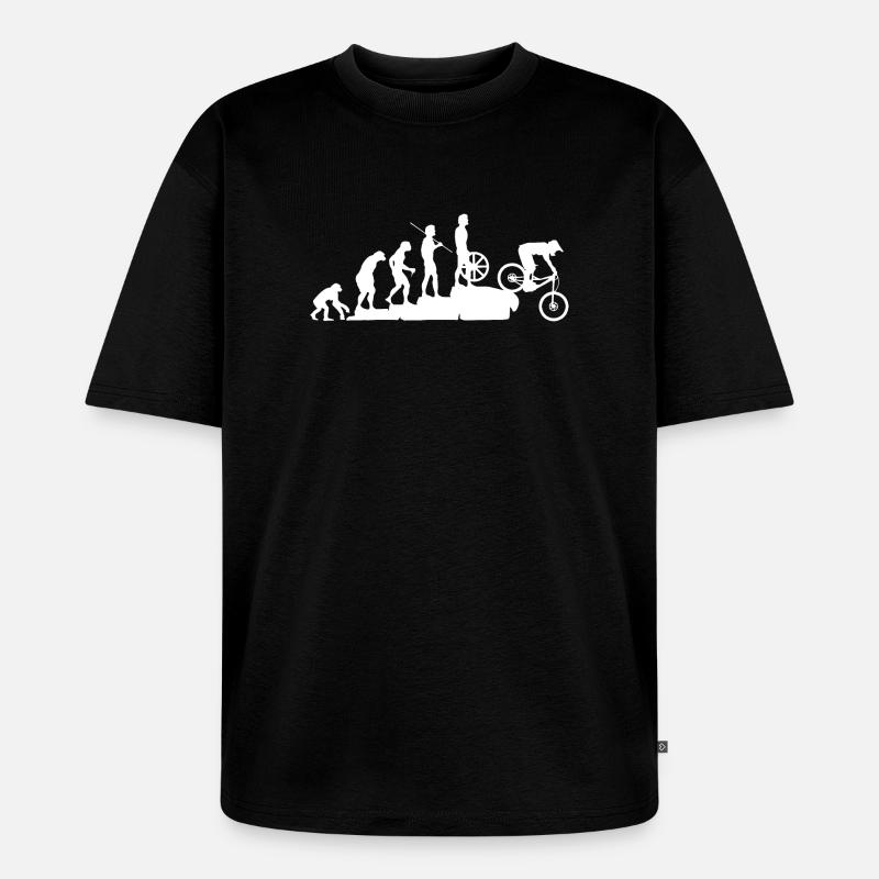 MTB Evolution Downhill edit - Unisex Premium Oversized Organic T-Shirt - black