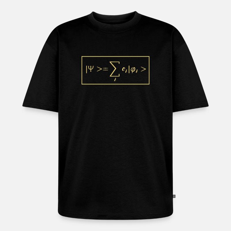 Quantenphysik Quanten Physik Quantensprung - Unisex Premium Oversized Bio T-Shirt - Schwarz