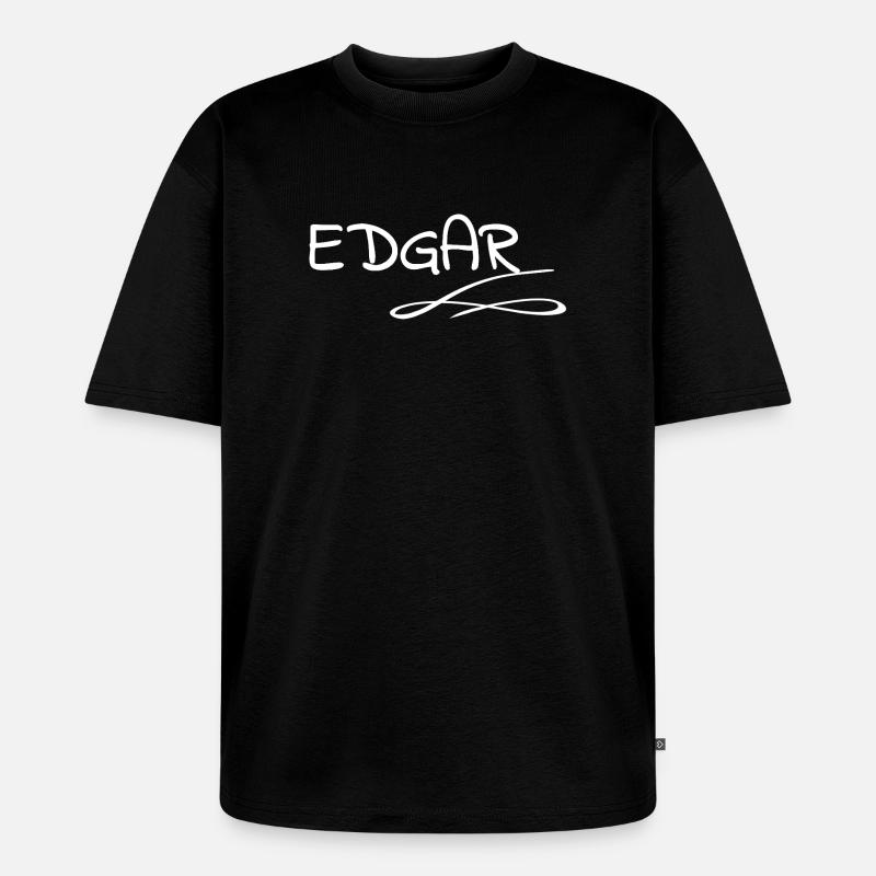 Edgar als Name - Unisex Premium Oversized Bio T-Shirt - Schwarz