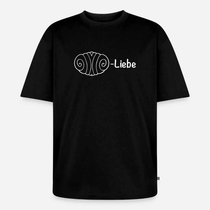 Franzbroetchen Liebe - Unisex Premium Oversized Bio T-Shirt - Schwarz