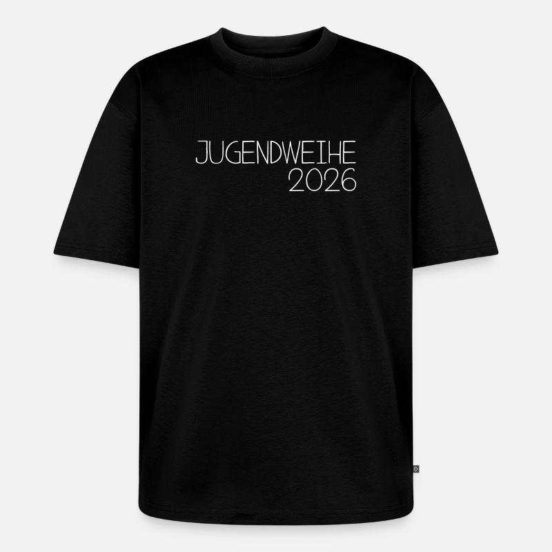 Jugendweihe 2026 - Unisex Premium Oversized Bio T-Shirt - Schwarz