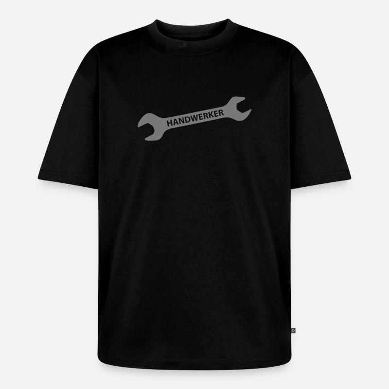 Handwerker - Unisex Premium Oversized Bio T-Shirt - Schwarz