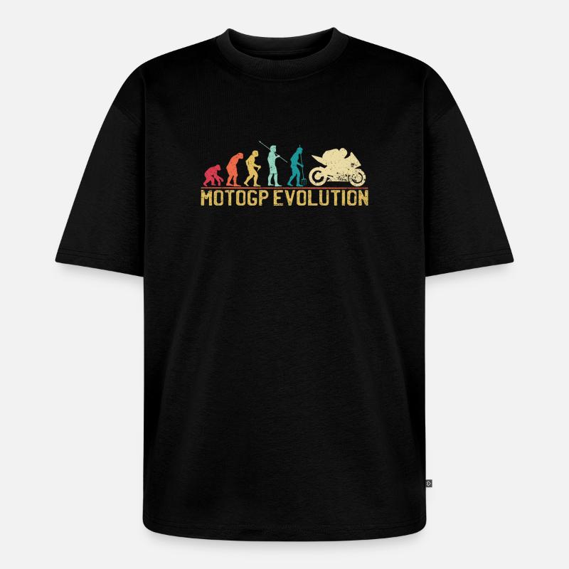 Conception de la silhouette Motocross Evolution - T-shirt Premium bio oversize Unisexe - noir