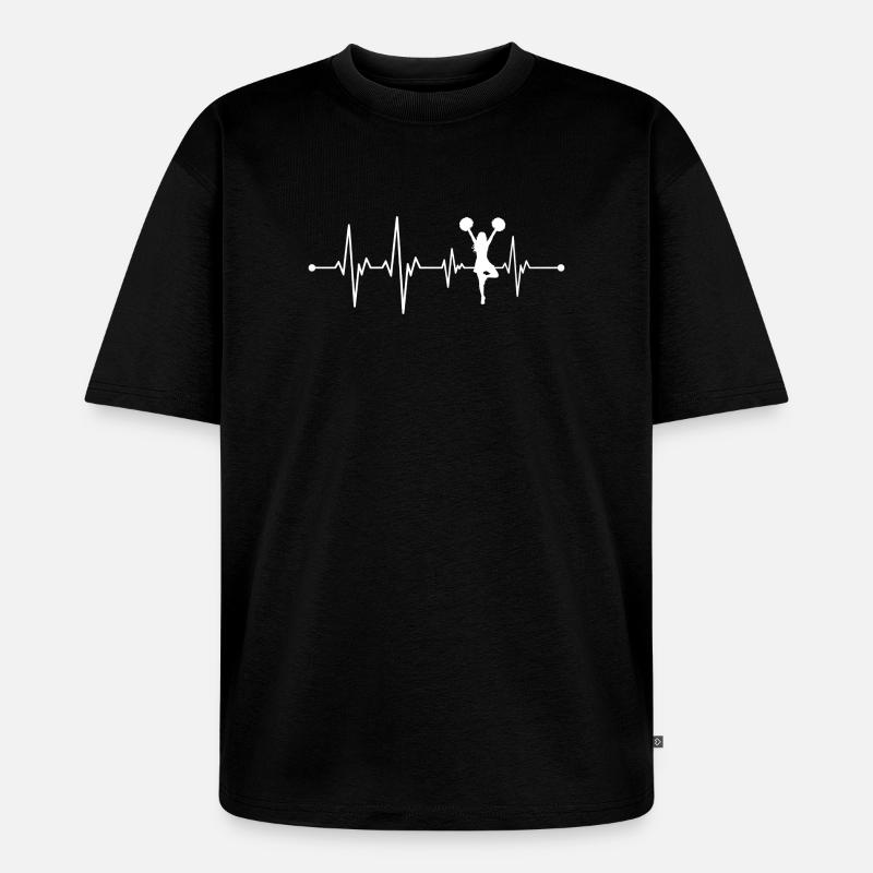 Krafttakt Herzfrequenz-Tänzer - Unisex Premium Oversized Bio T-Shirt - Schwarz