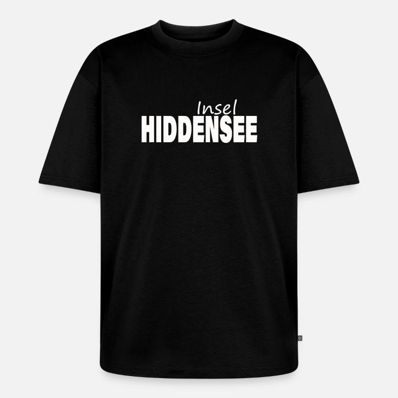 Insel HIDDENSEE - Unisex Premium Oversized Bio T-Shirt - Schwarz