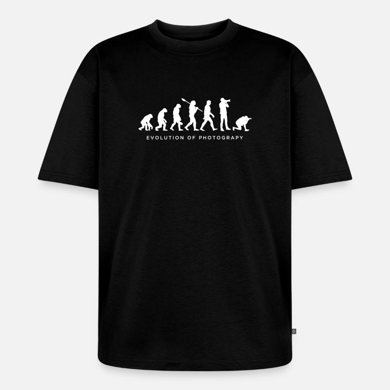 Entwicklung der Fotografie 3 - Unisex Premium Oversized Bio T-Shirt - Schwarz