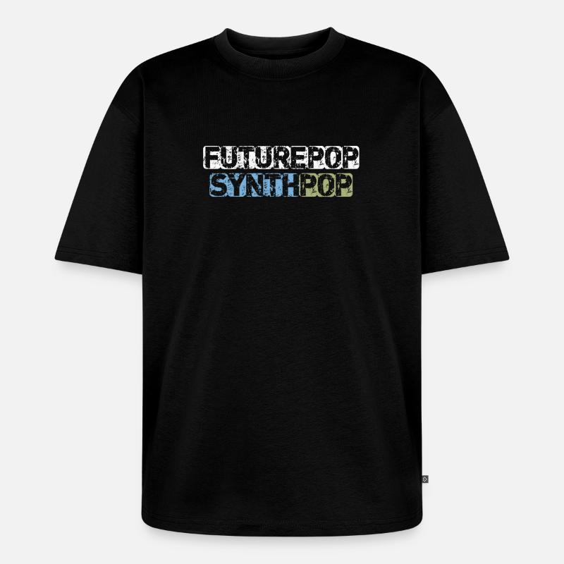 Futurepop Synthpop - Unisex Premium Oversized Organic T-Shirt - black
