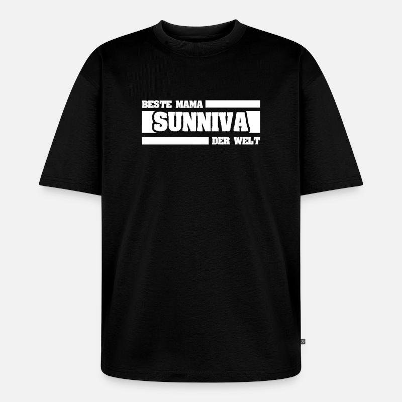 Sunniva als Mutter - Unisex Premium Oversized Bio T-Shirt - Schwarz
