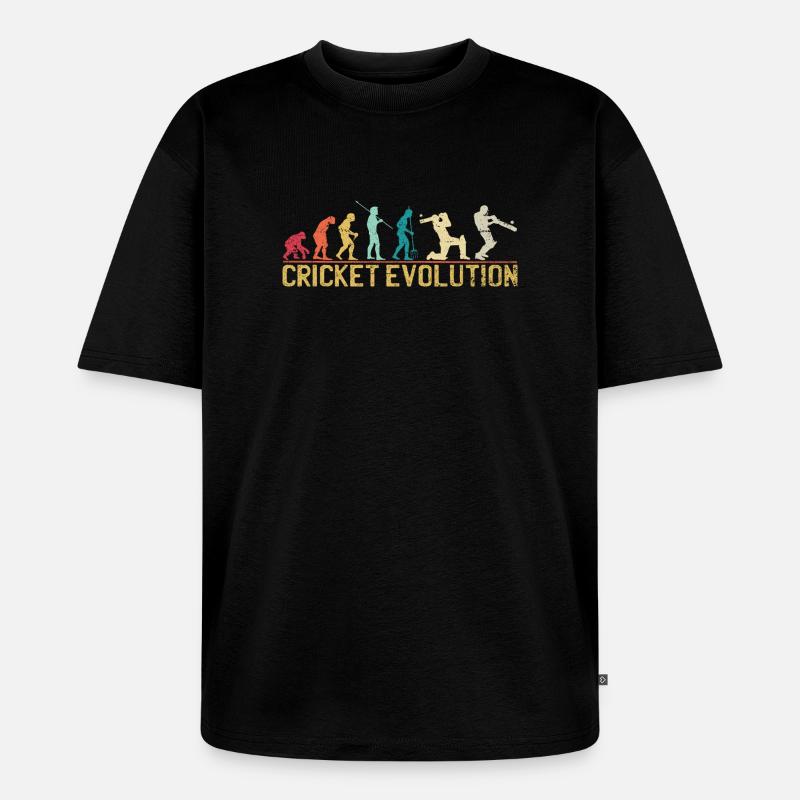 Cricket-Evolution-Design - Unisex Premium Oversized Bio T-Shirt - Schwarz