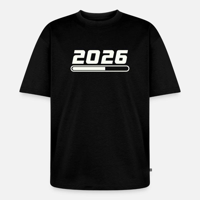2026 - Unisex Premium Oversized Bio T-Shirt - Schwarz