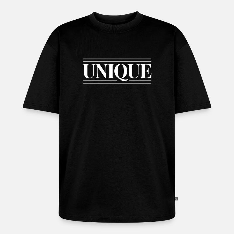 unique unique unique self-worth unique - Unisex Premium Oversized Organic T-Shirt - black