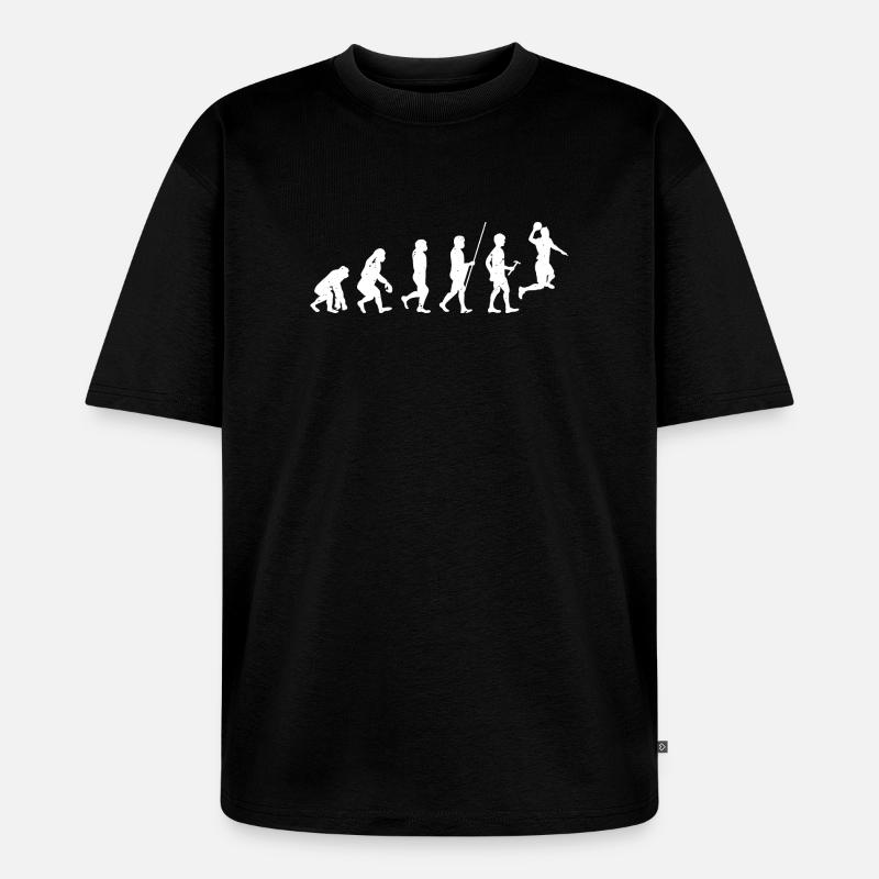 Techno Evolution Silhouetten - Unisex Premium Oversized Bio T-Shirt - Schwarz