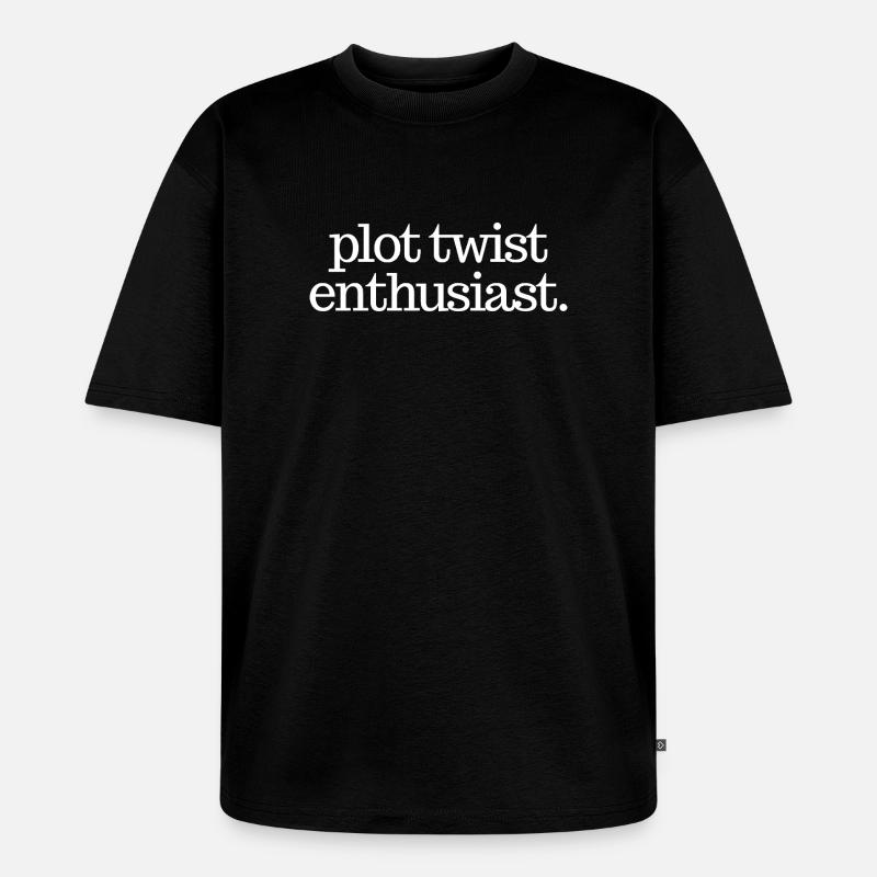 plot_twist - Unisex Premium Oversized Bio T-Shirt - Schwarz