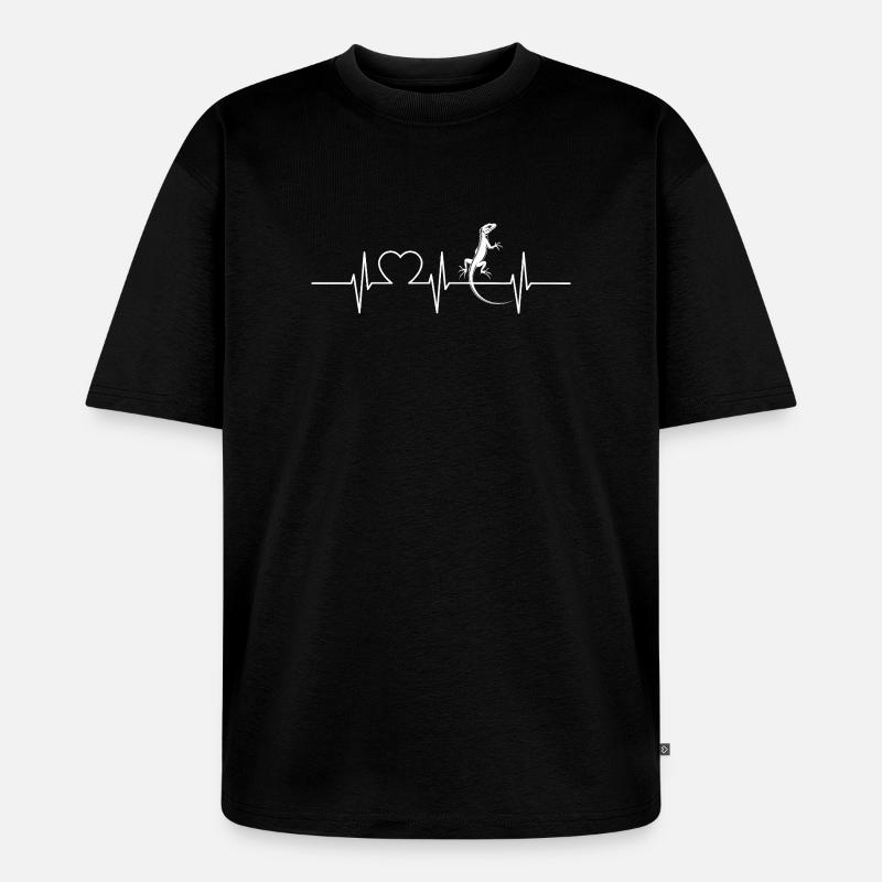 Eidechsen Eidechse - Unisex Premium Oversized Bio T-Shirt - Schwarz
