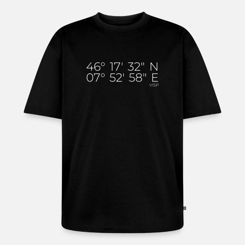 Coordinates Visp - Unisex Premium Oversized Organic T-Shirt - black