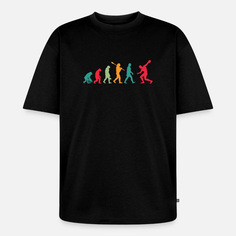 Lanceur de disque lanceur disque Disque Évolution - T-shirt Premium bio oversize Unisexe - noir
