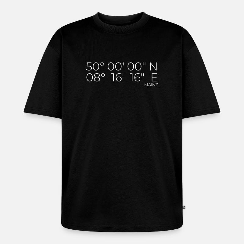 Coordinates Mainz - Unisex Premium Oversized Organic T-Shirt - black