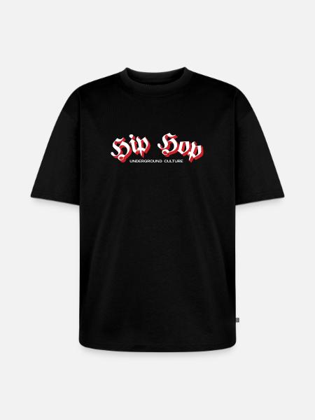 Hip-Hop-Underground-Kultur-Tee - Unisex Premium Oversized Bio T-Shirt - Schwarz