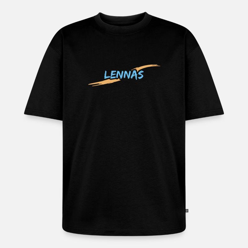 Lennas Lennas - Unisex Premium Oversized Bio T-Shirt - Schwarz