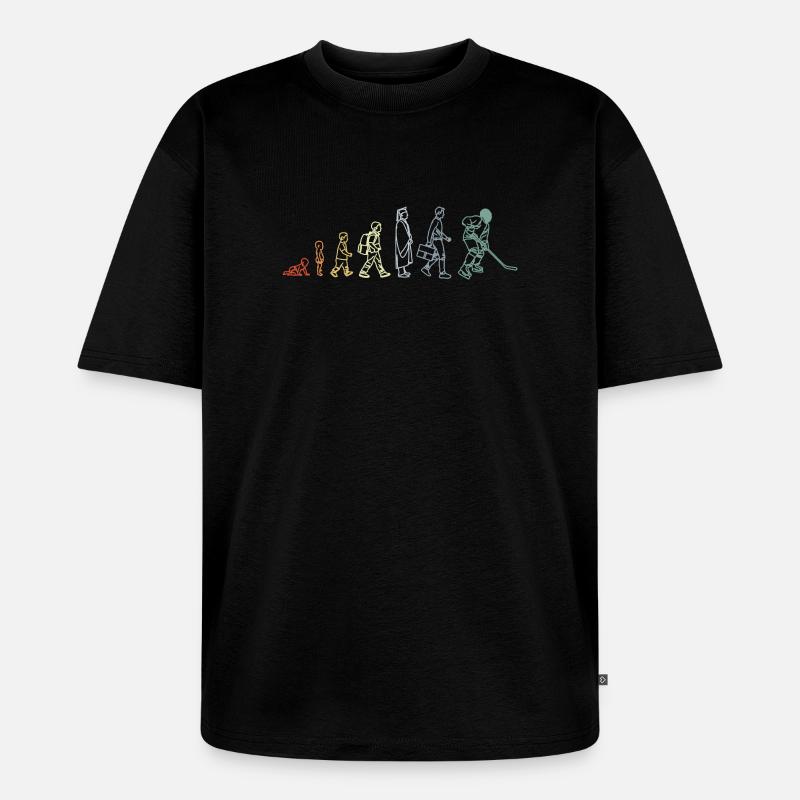 Eishockey Evolution - Unisex Premium Oversized Bio T-Shirt - Schwarz