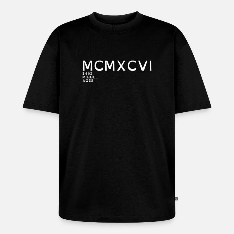 1996_LINE_white - Unisex Premium Oversized Bio T-Shirt - Schwarz