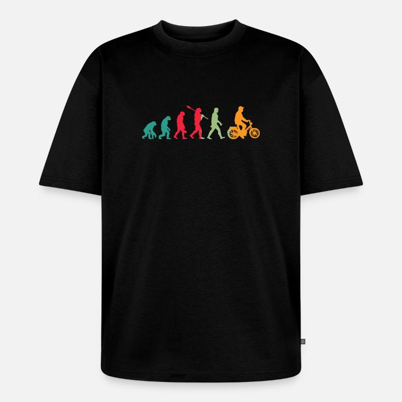Mofa Evolution Moped - Unisex Premium Oversized Organic T-Shirt - black