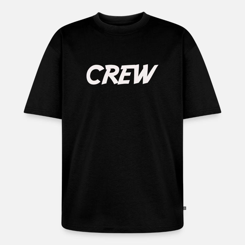 crew_-2- - T-shirt Premium bio oversize Unisexe - noir