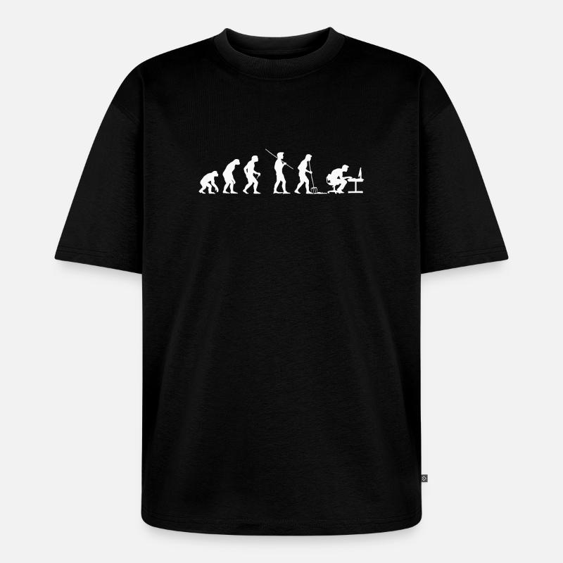 Evolution Programmer Computer Geek - Unisex Premium Oversized Organic T-Shirt - black