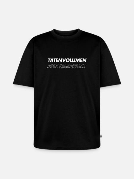 Volume des crimes utilisés - T-shirt Premium bio oversize Unisexe - noir