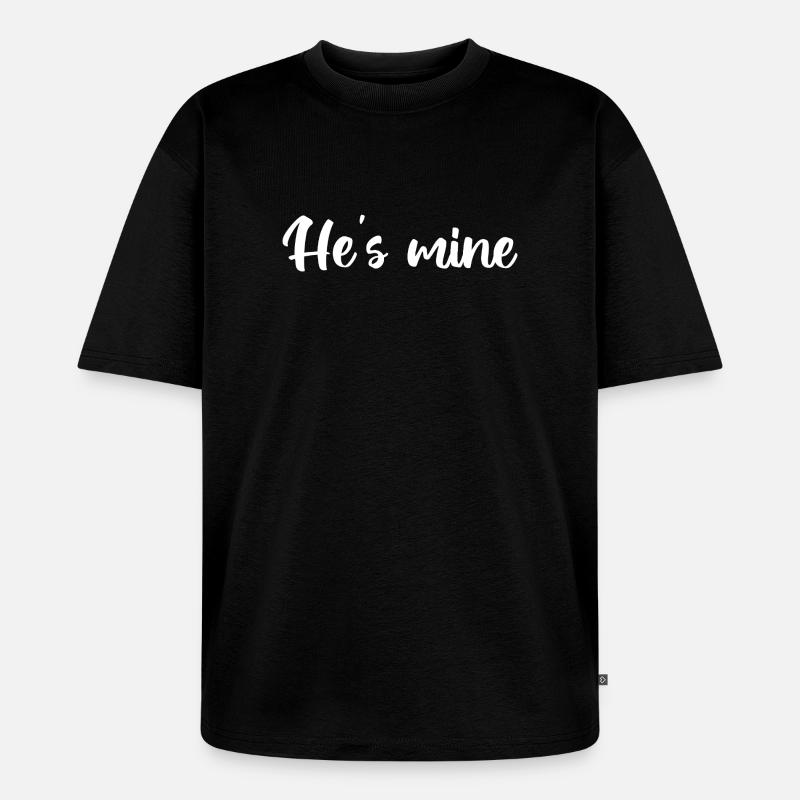 He_s Conception de la mine - T-shirt Premium bio oversize Unisexe - noir